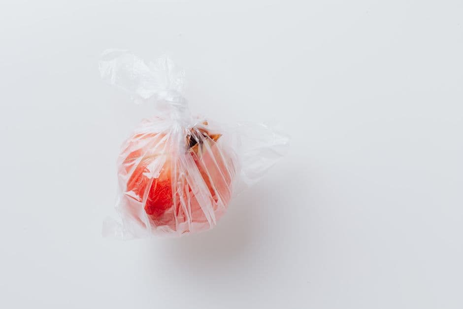 Clear resealable plastic packaging bag